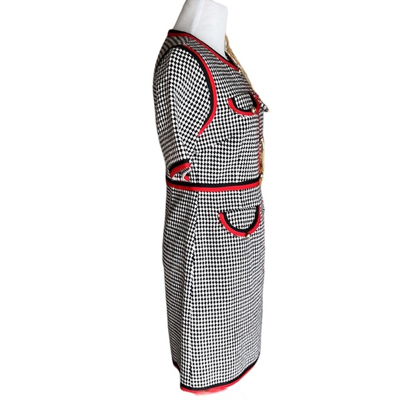 📍Pre-loved Gucci Grosgrain-trimmed Cotton-blend Tweed Mini Dress In Black🔥 - Picture 7 of 11